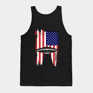 American Flag Ufo Alien Tank Top